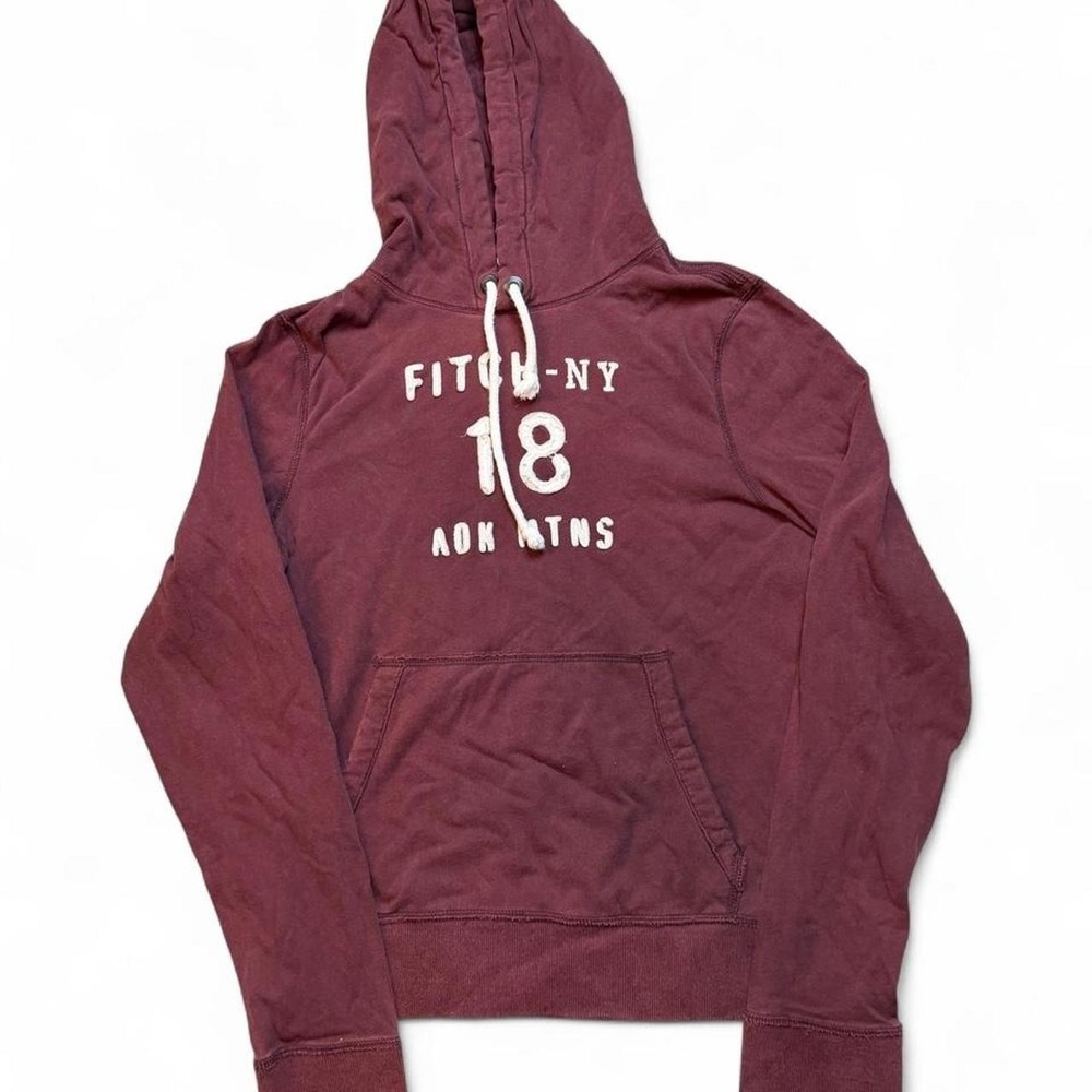 Vintage Y2K Abercrombie and Fitch muscle hoodie maroon size medium